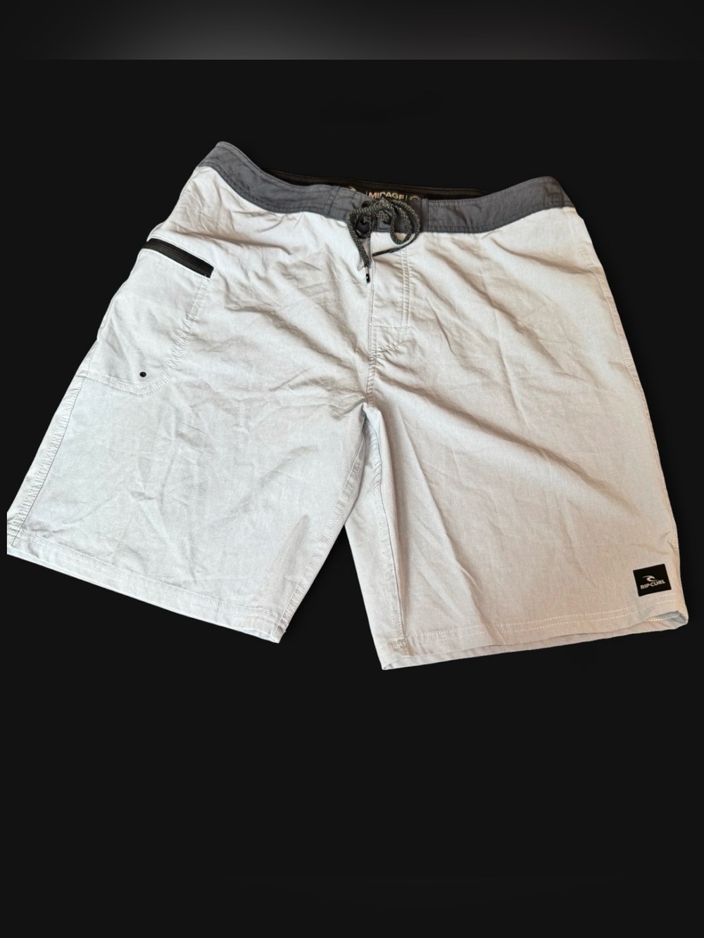 Rip Curl Gray Boardshorts with Dark Gray Waistband